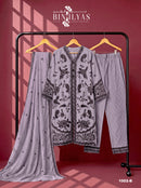 Bin Ilyas 1002 Heavy Lining Kota Checks Orange Full Cutwork Pakistani Suit