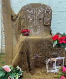 Elan E 63 Premium Chiffon Heavy Embroidered Applique Work Pakistani Suit