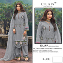 ELAN E 49 Cambric Lawn Cotton Heavy Embroidered Pakistani Suit