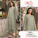Motifz 5475 Siffon Embroidery Khatli Work Pakistani Suit