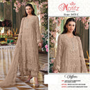 Motifz 5475 Siffon Embroidery Khatli Work Pakistani Suit