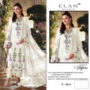 Elan E 66 Chiffon Heavy Embroidered With Appliqué Handwork & Cutwork Suit
