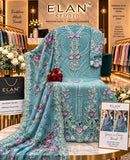 Elan E 66 Chiffon Heavy Embroidered With Appliqué Handwork & Cutwork Suit