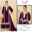 Serine S 1068 Velvet Heavy Embroidered Ready Made Pakistani Suit with Bits & Khatli Work