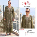 Motifz R 1552 Chiffon Embroidery & Khatli Work Ready Made Pakistani Suit