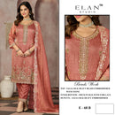 Elan Studio E 68 Salsa Heavy Beads Embroidered With Stone Work Pakistani Suit