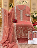 Elan Studio E 68 Salsa Heavy Beads Embroidered With Stone Work Pakistani Suit