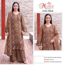 Motifz 5518 Gold Chiffon Suit With Embroidery & Khatli Worked Pakistani Suits
