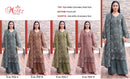 Motifz 5518 Gold Chiffon Suit With Embroidery & Khatli Worked Pakistani Suits