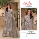Motifz 5351 Chiffon Embroidered Suit With Khatli Work Designer Pakistani Party Wear Suit