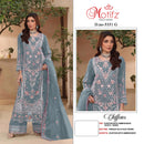 Motifz 5351 Chiffon Embroidered Suit With Khatli Work Designer Pakistani Party Wear Suit