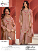 Rinaz R 1898 Pure Viscose Tissue Silk With Heavy Beads Work Pakistani Suit