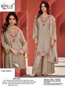 Rinaz R 1898 Pure Viscose Tissue Silk With Heavy Beads Work Pakistani Suit