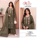 Motifz 5517 Chiffon Embroidered Suit With Khatli Work Designer Pakistani Party Wear Suit
