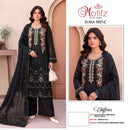Motifz 5517 Chiffon Embroidered Suit With Khatli Work Designer Pakistani Party Wear Suit