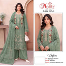Motifz 5517 Chiffon Embroidered Suit With Khatli Work Designer Pakistani Party Wear Suit