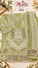 Motifz 5400 Ombre Pure Cambric Cotton Embroidered Suit Designer Pakistani Cotton Suit