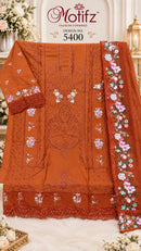 Motifz 5400 Ombre Pure Cambric Cotton Embroidered Suit Designer Pakistani Cotton Suit