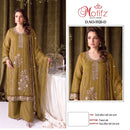 Motifz 5520 Gold Chiffon Embroidery With Bits Work Pakistani Suit