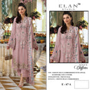 Elan E 67 Chiffon Heavy Embroidery With Appliqué Handwork & Cutwork Pakistani Party Wear Suit