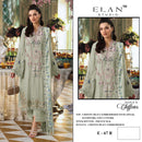 Elan E 67 Chiffon Heavy Embroidery With Appliqué Handwork & Cutwork Pakistani Party Wear Suit