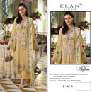 Elan E 67 Chiffon Heavy Embroidery With Appliqué Handwork & Cutwork Pakistani Party Wear Suit