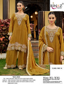 RINAZ R 1901 Pure Viscose Tissue Silk With Heavy Beads Work Ready To Wear Pakistani Suit