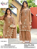 RINAZ R 1904 Pure Salsa Embroidery & Heavy Beads Work Ready To Wear Pakistani Suit