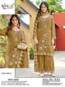 RINAZ R 1904 Pure Salsa Embroidery & Heavy Beads Work Ready To Wear Pakistani Suit