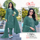 Motifz 5269 Chiffon Embroidery Khatli Work Designer Pakistani Party Wear Suit