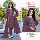 Motifz 5269 Chiffon Embroidery Khatli Work Designer Pakistani Party Wear Suit