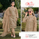 Motifz 5114 Organza Embroidery Khatli Work Designer Pakistani Party Wear Suit