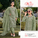 Motifz 5114 Organza Embroidery Khatli Work Designer Pakistani Party Wear Suit