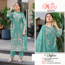Motifz 5273 Chiffon Embroidery Khatli Work Pakistani Party Wear Suit