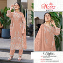 Motifz 5273 Chiffon Embroidery Khatli Work Pakistani Party Wear Suit
