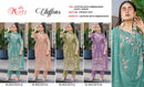 Motifz 5273 Chiffon Embroidery Khatli Work Pakistani Party Wear Suit