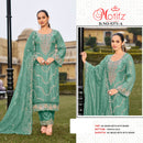 Motifz 5371 NC Moss Embroidery Bits Work Pakistani Party Wear Suit
