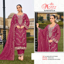 Motifz 5371 NC Moss Embroidery Bits Work Pakistani Party Wear Suit