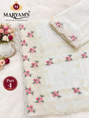 Maryams M 962 Ragga Chiffon Embroidery With Khatli Work Pakistani Party Wear Suit