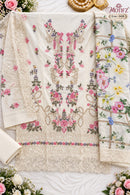 Motifz 5418 Pure Cambric Cotton Embroidery Work Pakistani Suit