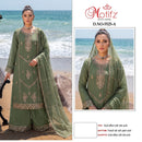Motifz 5525 Gold Siffion With Embroidery Bits Work Pakistani Party Wear Suit
