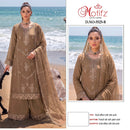 Motifz 5525 Gold Siffion With Embroidery Bits Work Pakistani Party Wear Suit