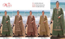 Motifz 5525 Gold Siffion With Embroidery Bits Work Pakistani Party Wear Suit