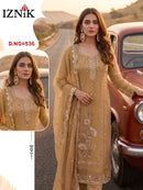 Iznik Fab 536 Heavy Siffon With Heavy Embroidery & Khatli Work Premium Pakistani Party Wear Suit