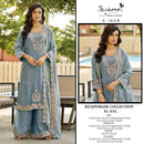 SERINE S 1414 Fandey Silks Heavy Embroidery Bits & Khatli Work Pakistani Party Wear Suit.