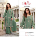 Motifz 5528 Silver Sine Embroidered Suit With Bits Work Designer Pakistani Party Wear Suit