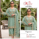 Motifz 5448 Organza Embroidery Bits Work Pakistani Designer Party Wear Suit