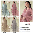 Iznik A 537 Heavy Siffon Embroidered Suit With Heavy Khatli Work Designer Pakistani Party Wear Suit