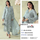 Iznik A 537 Heavy Siffon Embroidered Suit With Heavy Khatli Work Designer Pakistani Party Wear Suit