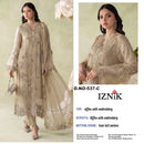 Iznik A 537 Heavy Siffon Embroidered Suit With Heavy Khatli Work Designer Pakistani Party Wear Suit